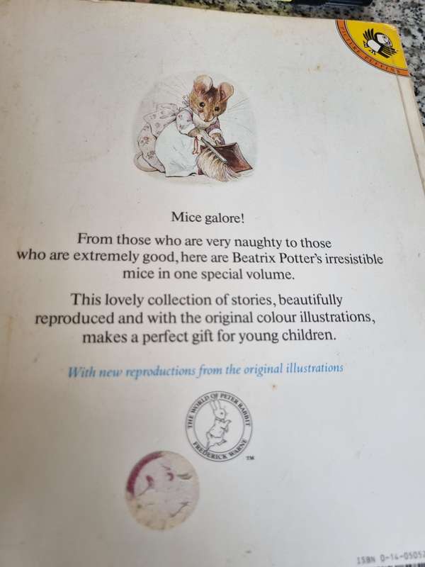 THE TALE OF MRS TITTLEMOUSE and other Mouse Stories by BEATRIX POTTER 1985