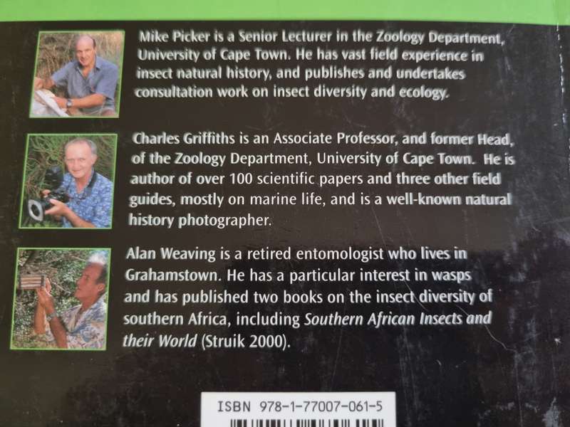 FIELD GUIDE TO INSECTS OF SOUTH AFRICA  MIKE PICKER CHARLES GRIFFITHS ALAN WEAVING entomology
