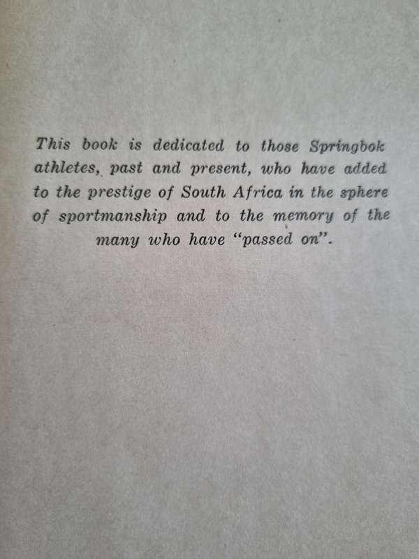 SPRINGBOKS OF THE OLYMPIAD IRA G EMERY ( Springbok Athletes at the Olympic Games - published 1956 )