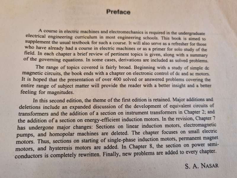 SCHAUM'S OUTLINES ELECTRIC MACHINES AND ELECTROMECHANICS Second Edition SYED NASAR