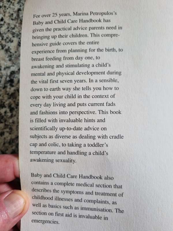 BABY & CHILD CARE HANDBOOK MARINA PETROPULOS The Complete Guide from Birth to Seven Years