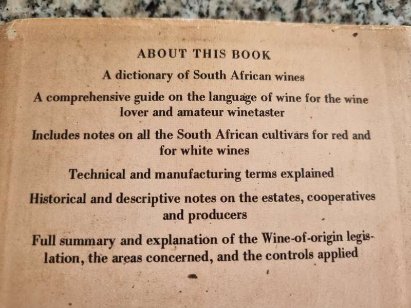 THE SOUTH AFRICAN WINE DICTIONARY E H BOLSMANN 1977