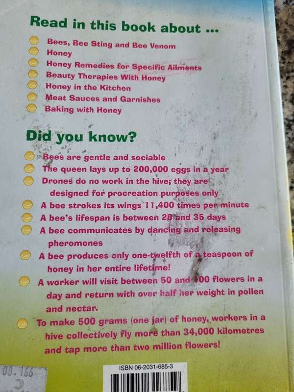 HONEY REAL FOOD & MEDICINE Dr I KEEKA & M HATHURANI ( Bees beekeeping remedies about bee stings