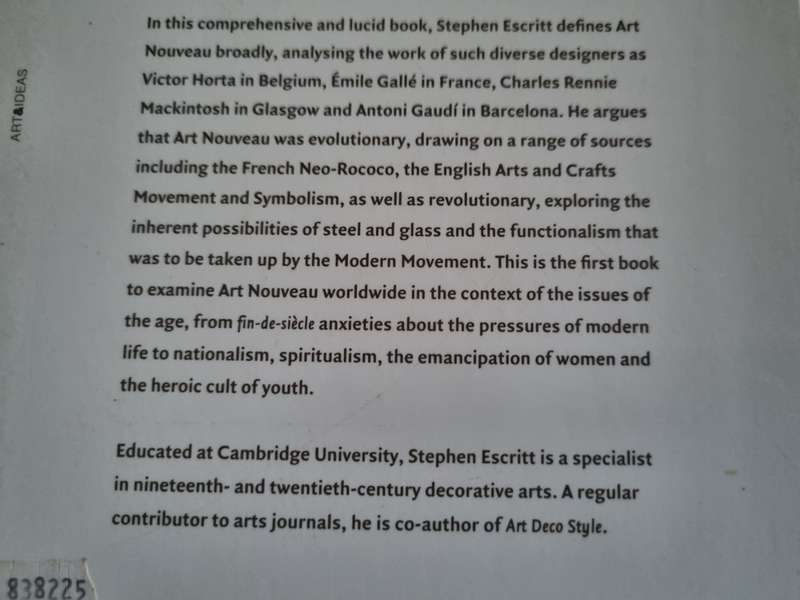 PHAIDON ART NOUVEAU STEPHEN ESCRITT