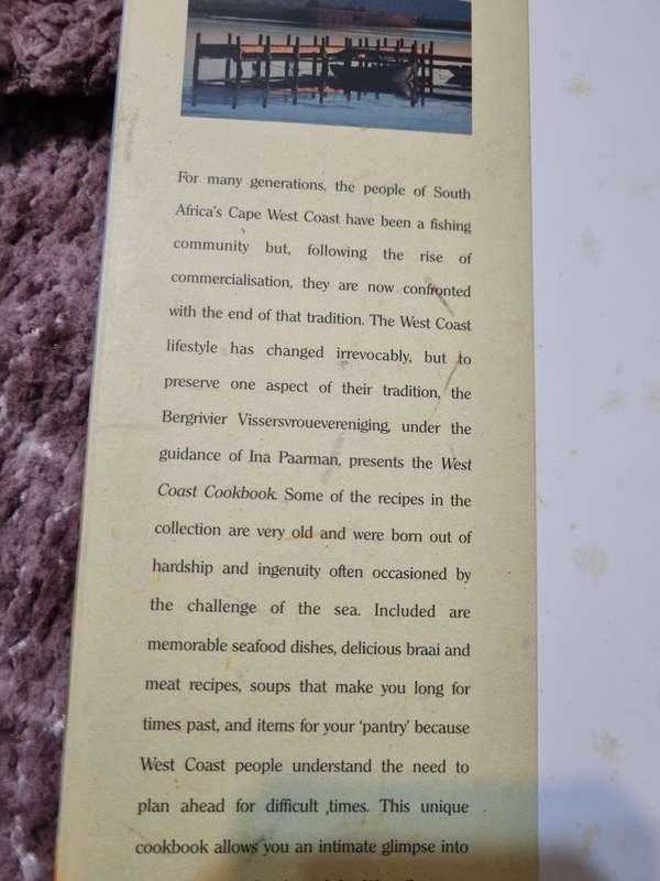 WEST COAST COOKBOOK Bergrivier Vissersvrouvereniging edited by INA PAARMAN English recipes