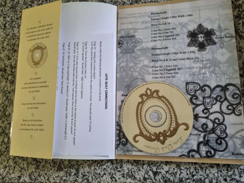LATTE QUILT with KERRY HAY CD included ( embroidery machine sewing includes designs & templates