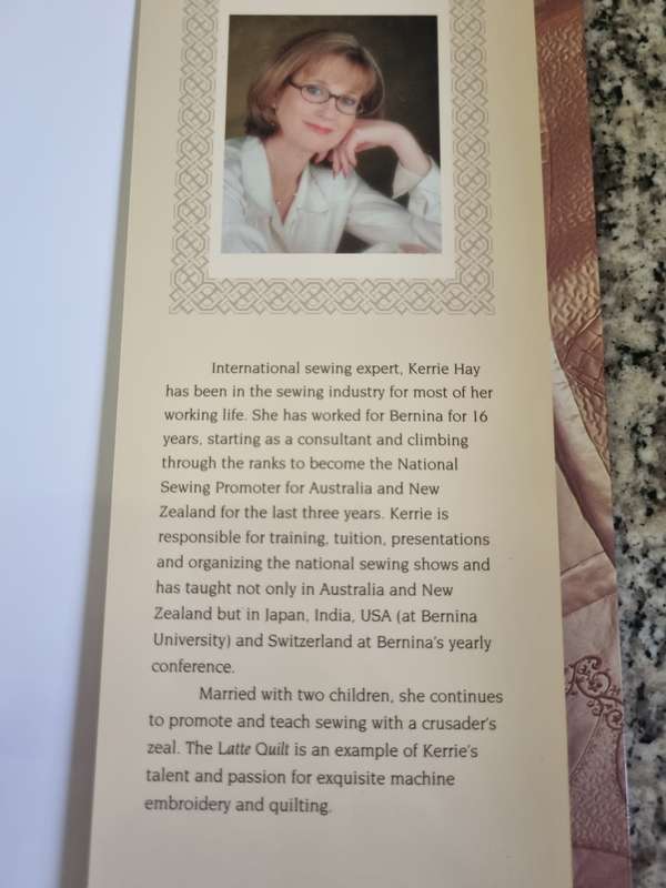 LATTE QUILT with KERRY HAY CD included ( embroidery machine sewing includes designs & templates