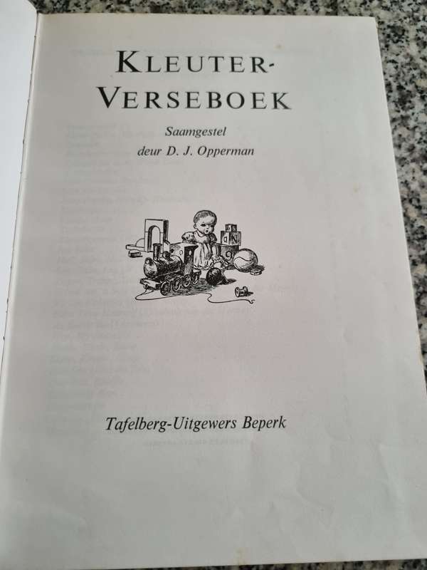 D J OPPERMAN KLEUTER VERSEBOEK Agste Druk 1973