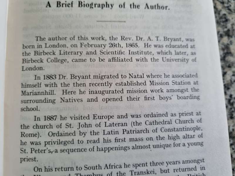 THE ZULU PEOPLE As they Were Before the White Man Came A T BRYANT