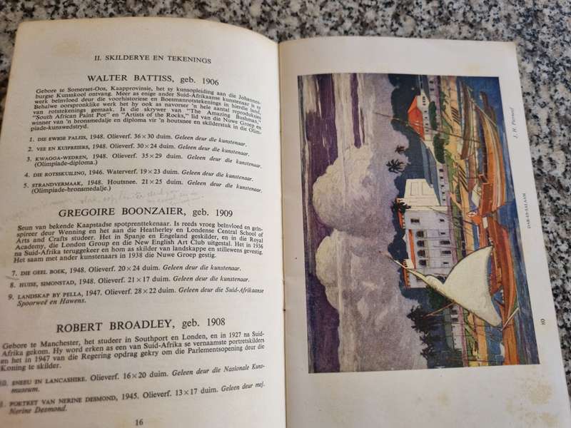 Exhibition Catalogue - Afrikaans only TENTOONSTELLING GEORGANISEE Suid Afrikaanse Kunsverenig 1948-9