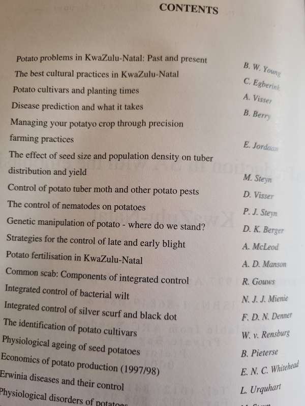 POTATO SHORT COURSE Potato Prod in SA Emphasis KZN compiled LIZELLE URQUHART  agriculture farming