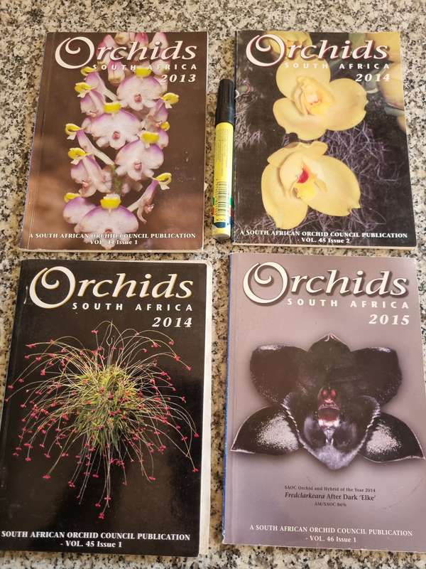 ORCHIDS SOUTH AFRICA SA Orchid Council Publication Year 2013  2014 Issue 1 plus 2  and 2015  4 Books