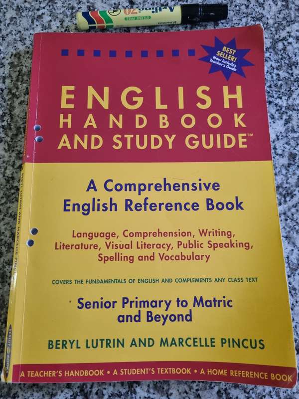 ENGLISH HANDBOOK & STUDY GUIDE English Students SENIOR PRIMARY - MATRIC and BEYOND BERYL LUTRIN