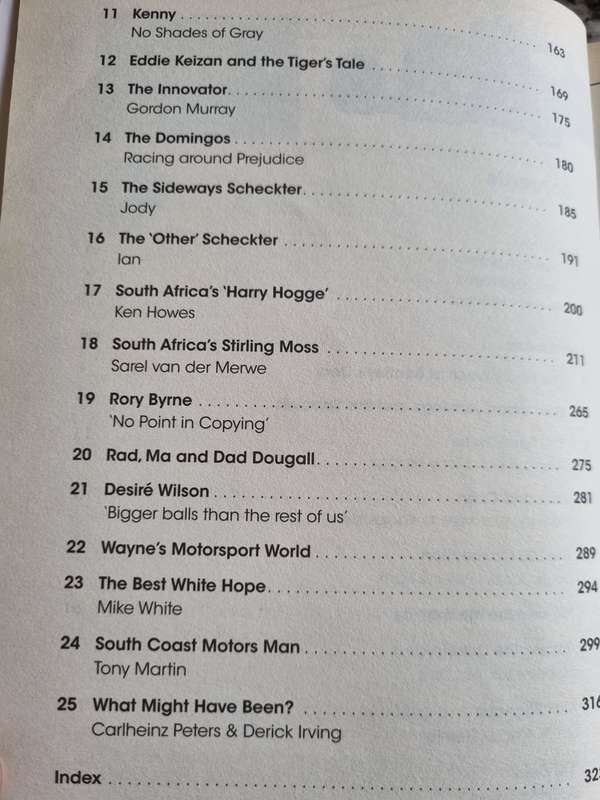 SOUTHERN AFRICAN MOTORSPORT HEROES AGRICULTURE FURNITURE & MARMALADE incl Jody & Ian Scheckter