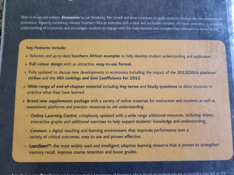 ECONOMICS J JANSE van RENSBURG Second South African Edition