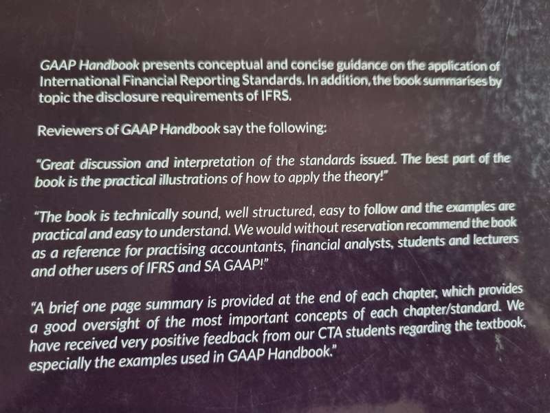 GAAP HANDBOOK FINANCIAL ACCOUNTING & REPORTING PRACTICE W BADENHORST 2022 VOLUMES 1 & 2