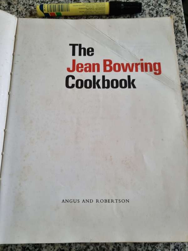 THE JEAN BOWRING COOKBOOK  1971