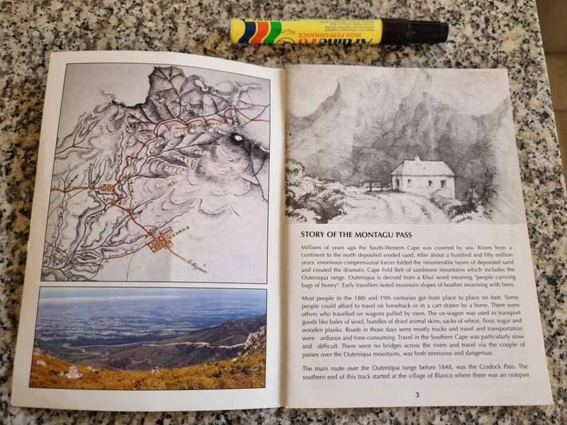 MONTAGU PASS  (Booklet on the history of mountain pass near George Garden Route )