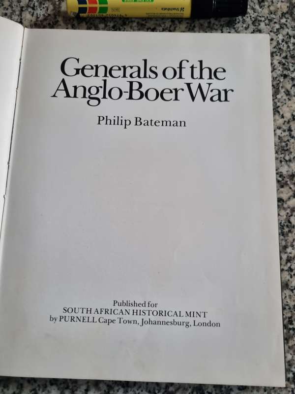 GENERALS OF THE ANGLO BOER WAR SOUTH AFRICAN HISTORICAL MINT PHILIP BATEMAN