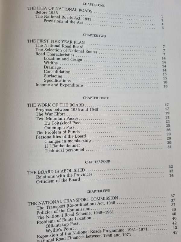 THE HISTORY of NATIONAL ROADS in SOUTH AFRICA BERNAL C FLOOR 1984 civil engineering