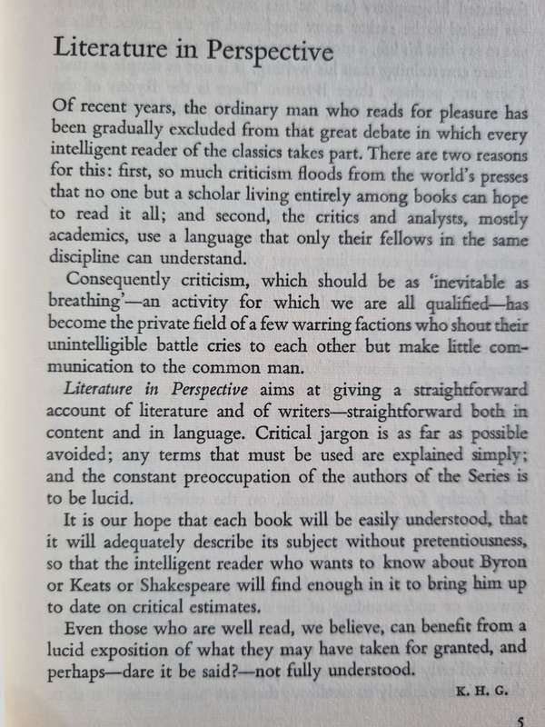 BYRON FRANCIS M DOHERTY Literature in Perspective