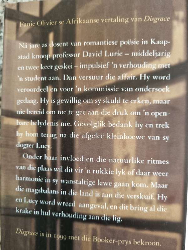 IN ONEER J M COETZEE Wenner van die Nobelprys vir Letterkunde