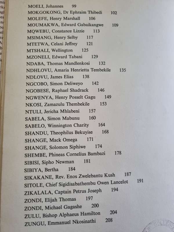 BLACK SOUTH AFRICANS 57 Profiles of NATAL'S LEADING BLACKS DEE SHIRLEY DEANE A WHO'S WHO 1978