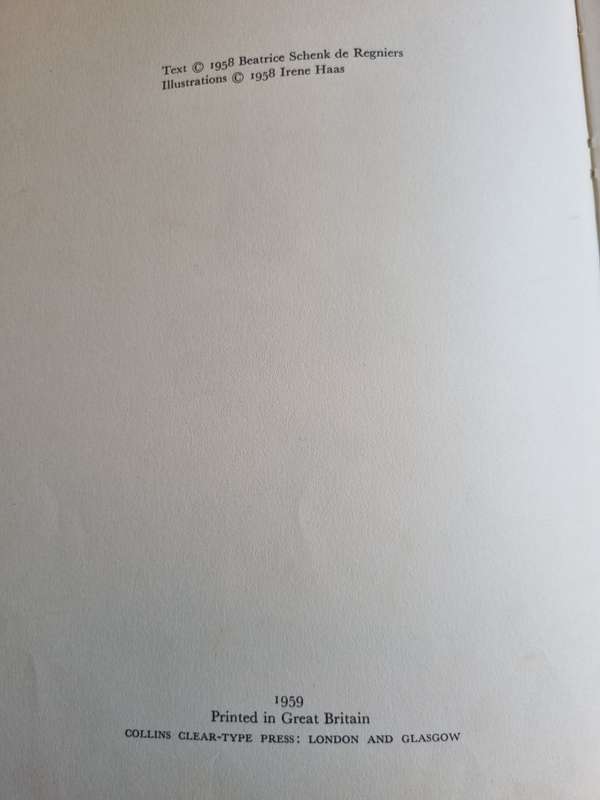 SOMETHING SPECIAL by BEATRICE SCHENK DE REGNIERS Drawings Irene Haas Collins 1959