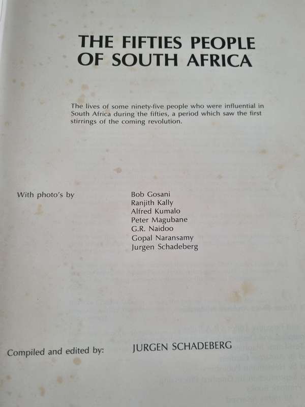 THE FIFTIES PEOPLE of SOUTH AFRICA Black Life Politics Jazz Sport  JURGEN SCHADEBERG 1987