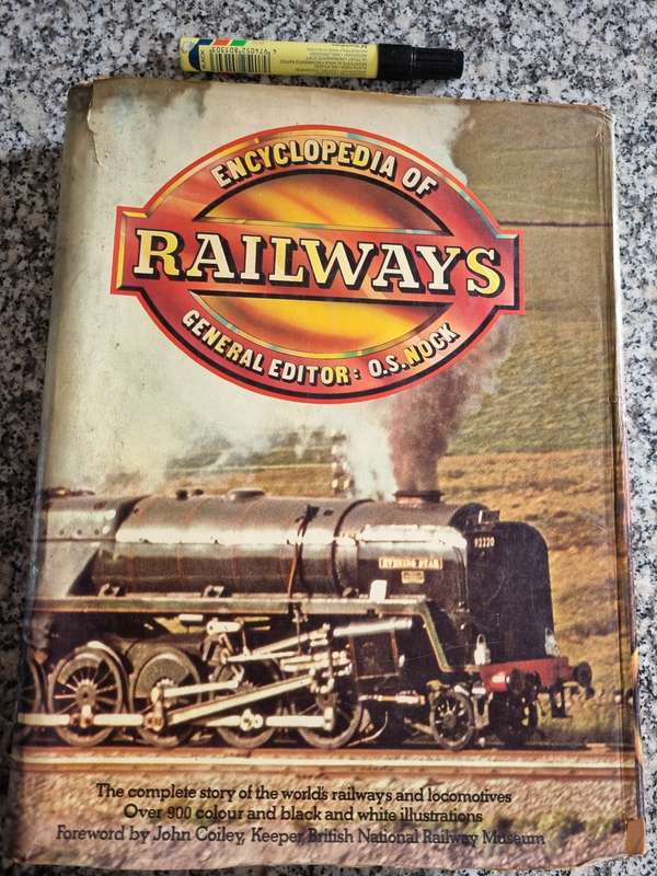 2 BOOKS Trains O S NOCK ENCYCLOPEDIA OF RAILWAYS +THE RAILWAY ENTHUSIAST's ENCYCLOPEDIA