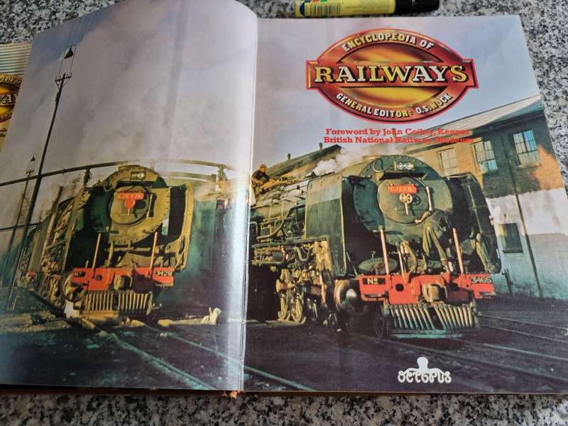 2 BOOKS Trains O S NOCK ENCYCLOPEDIA OF RAILWAYS +THE RAILWAY ENTHUSIAST's ENCYCLOPEDIA