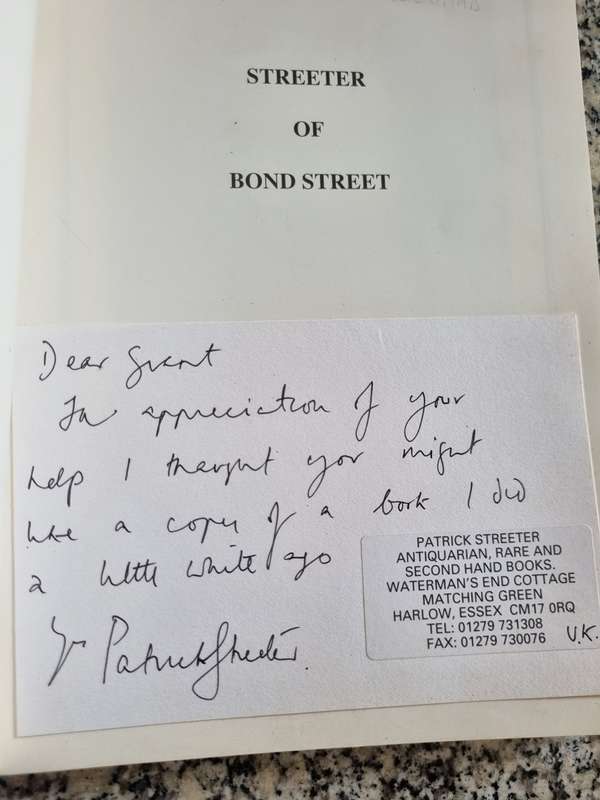 Signed STREETER of BOND STREET A VICTORIAN JEWELLER PATRICK STREETER