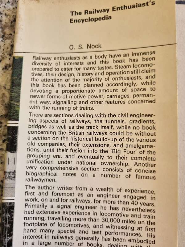 2 BOOKS Trains O S NOCK ENCYCLOPEDIA OF RAILWAYS +THE RAILWAY ENTHUSIAST's ENCYCLOPEDIA