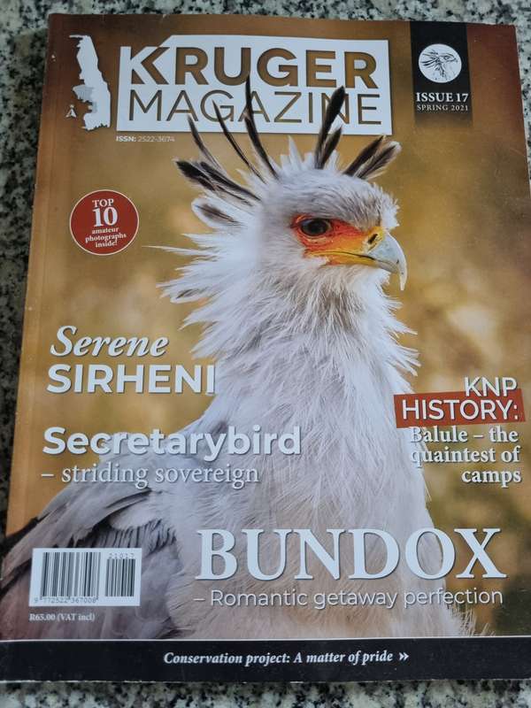 Bundle of 4 KRUGER MAGAZINES ( Kruger National Park South Africa Game Reserve wildlife )