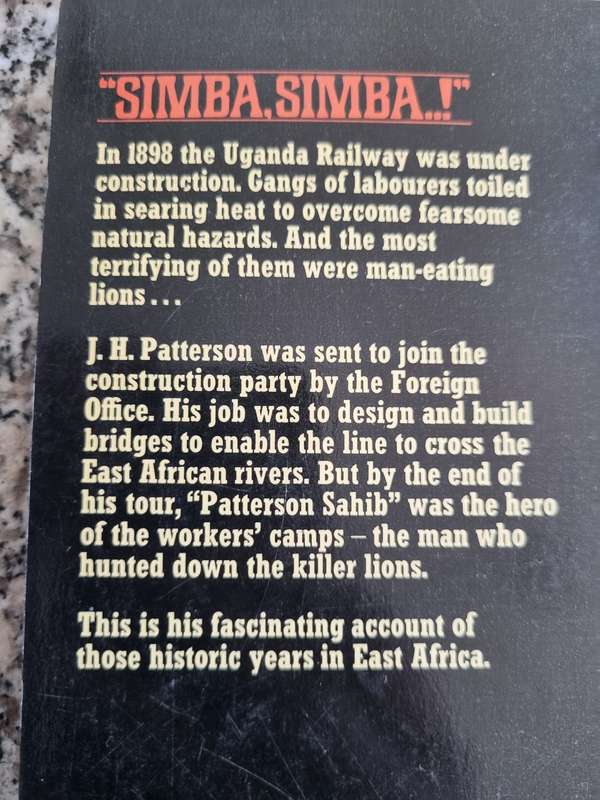 THE MAN-EATERS OF TSAVO & other EAST African Adventures Lieut.-Col. J H PATTERSON FWD. F C SELOUS