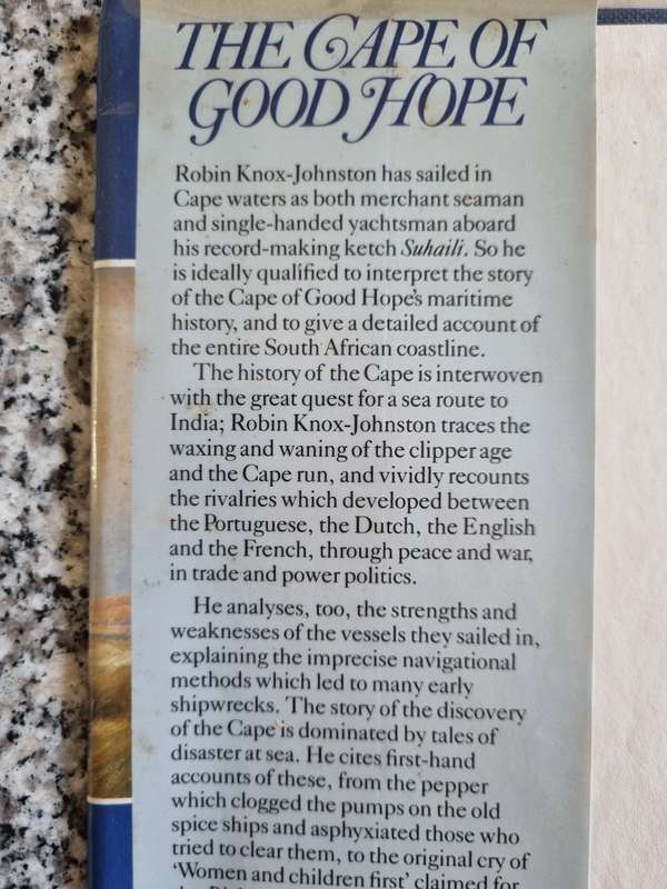 The Cape of Good Hope A Maritime History ROBIN KNOX JOHNSTON with Maps ( including shipwrecks )