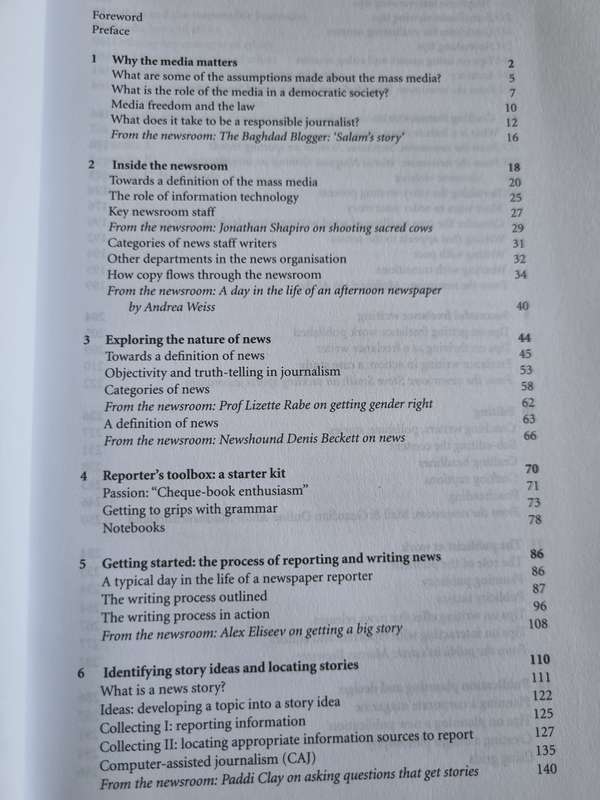 WRITING FOR THE MEDIA IN SOUTHERN AFRICA FRANCOIS NEL 3rd Edition 2008 like new