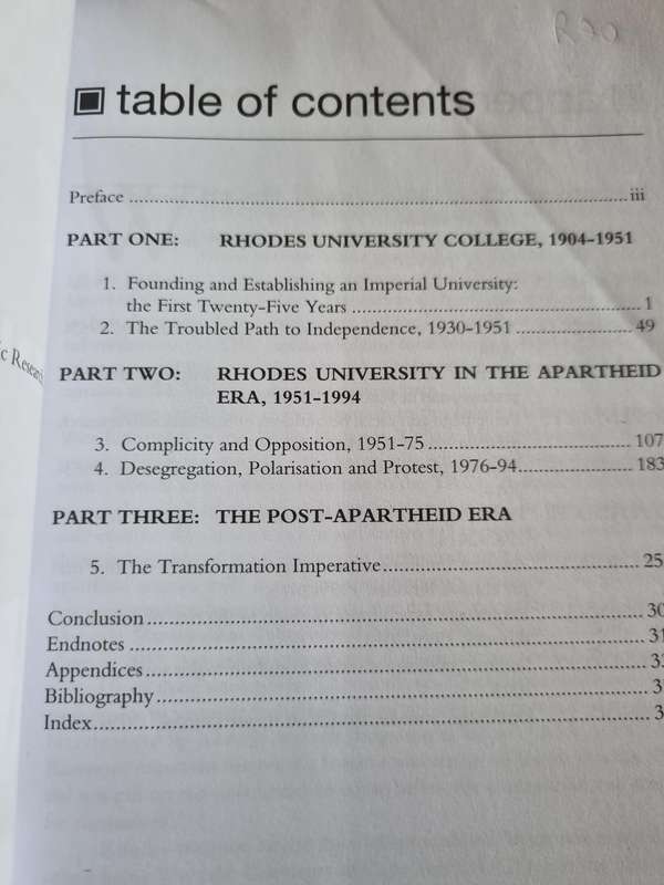 RHODES UNIVERSITY 1904 - 2016 An Intellectual Political and Cultural HISTORY PAUL MAYLAM