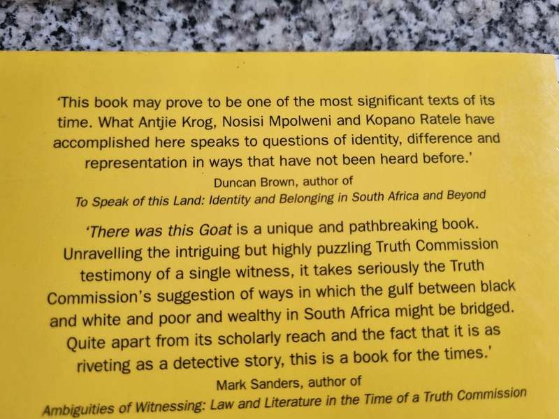 There was this Goat Antjie Krog N Mpolweni K Ratele Truth Commission Testimony of Notrose Konile