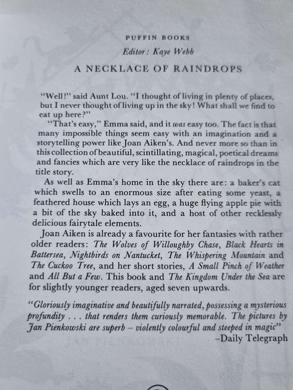 JOAN AIKEN A NECKLACE OF RAINDROPS and other stories