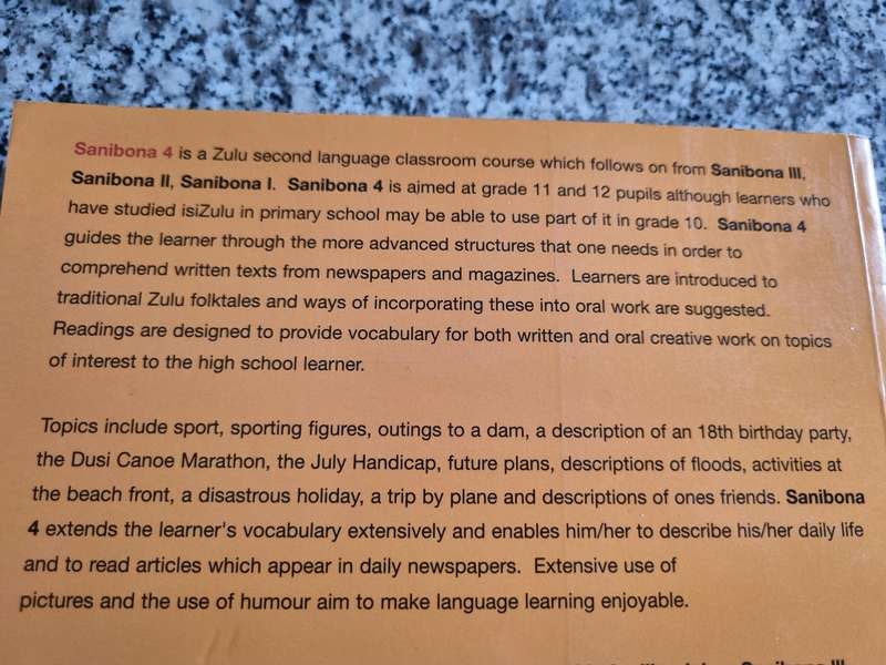 SANIBONA 4 BEVERLEY MULLER Zulu Second Language classroom Course aimed at Grade 11 & 12