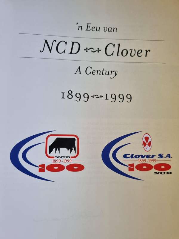 NCD CLOVER 'n Eeu van A Century 1899 - 1999 100 Years  ( dairy )
