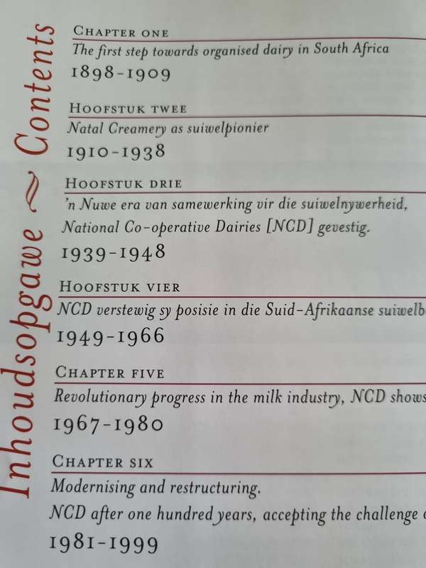 NCD CLOVER 'n Eeu van A Century 1899 - 1999 100 Years  ( dairy )