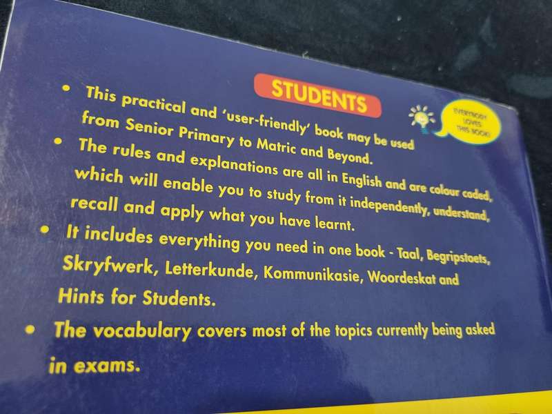 AFRIKAANS HANDBOOK & STUDY GUIDE English Students SNR PRIMARY - MATRIC & BEYOND BERYL LUTRIN