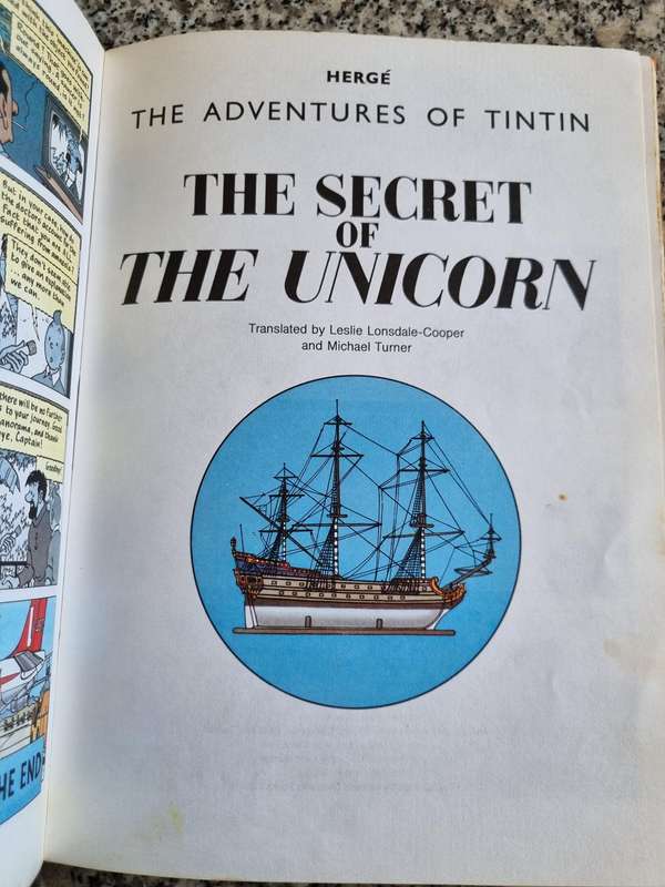 THE ADVENTURES OF TINTIN  3 Stories Flight 714 Secret of the Unicorn Red Rackham's Treasure  Omnibus