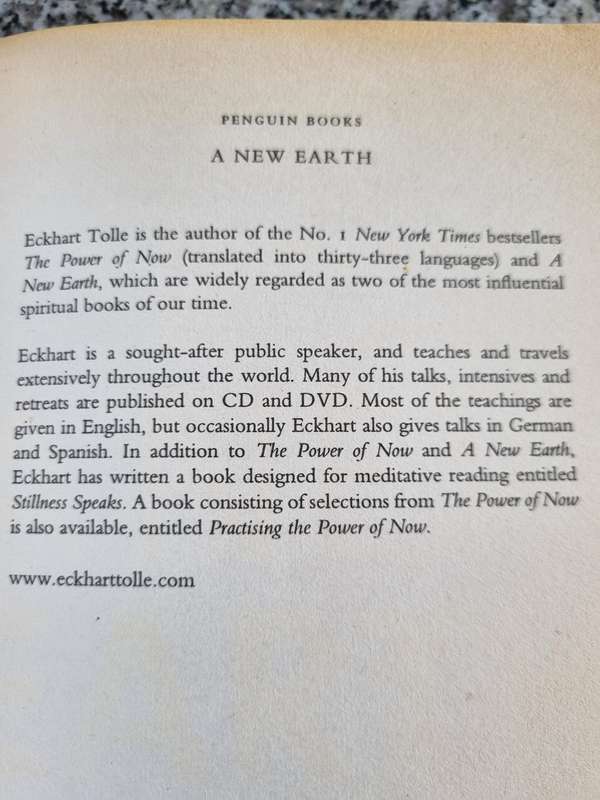A NEW EARTH Create a Better Life ECKHART TOLLE