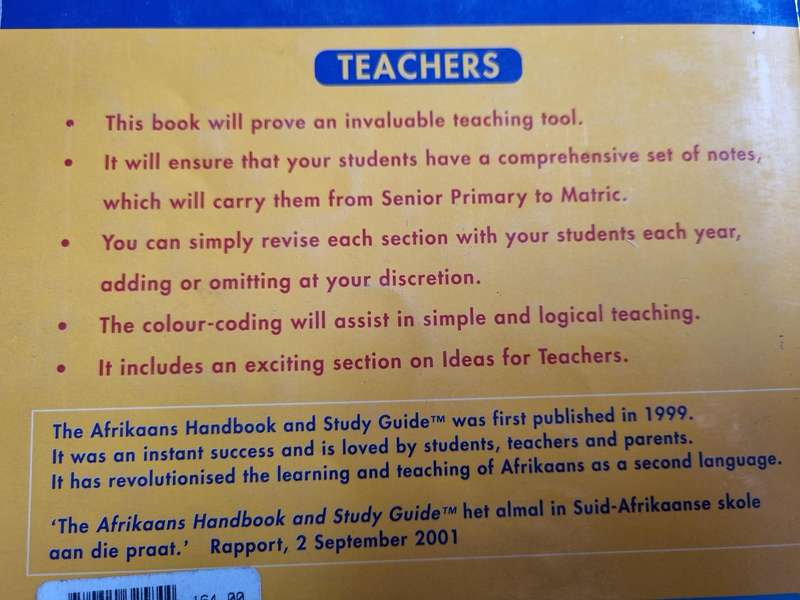 AFRIKAANS HANDBOOK & STUDY GUIDE English Students SNR PRIMARY - MATRIC & BEYOND BERYL LUTRIN
