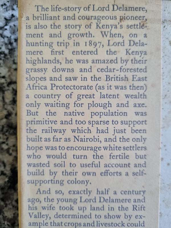 WHITE MAN'S COUNTRY Lord Delamere and the Making of Kenya ELSPETH HUXLEY Volumes 1 & 2