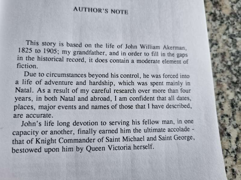 The RELUCTANT ADVENTURER CEDRIC C AKERMAN (  on the Life of JOHN WILLIAM AKERMAN 1825 - 1905 )