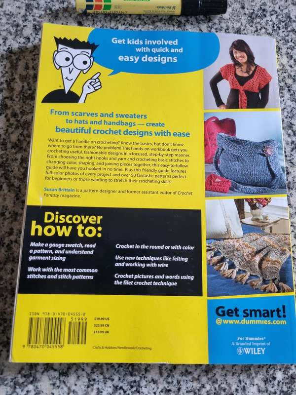 CROCHET PATTERNS for DUMMIES SUSAN BRITTAIN Over 50 Patterns